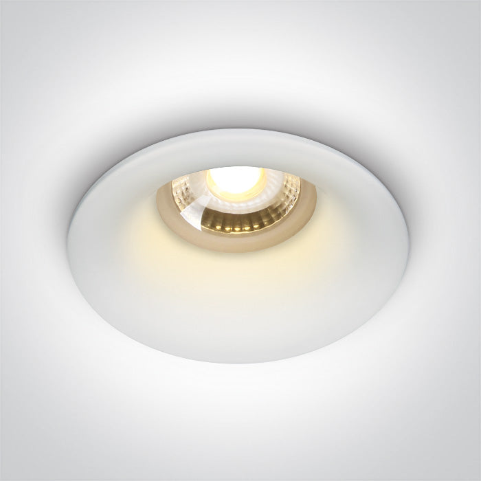 Бял GU10 10w Dark-Light (задълбочен оптичен конус)