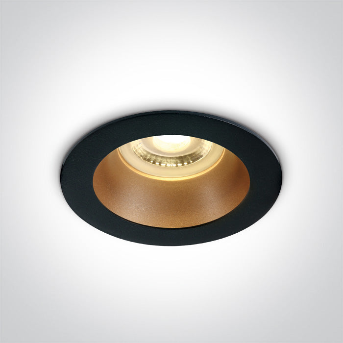 Черен GU10 10W Месинг REFLECTOR Dark-Light (задълбочен оптичен конус)