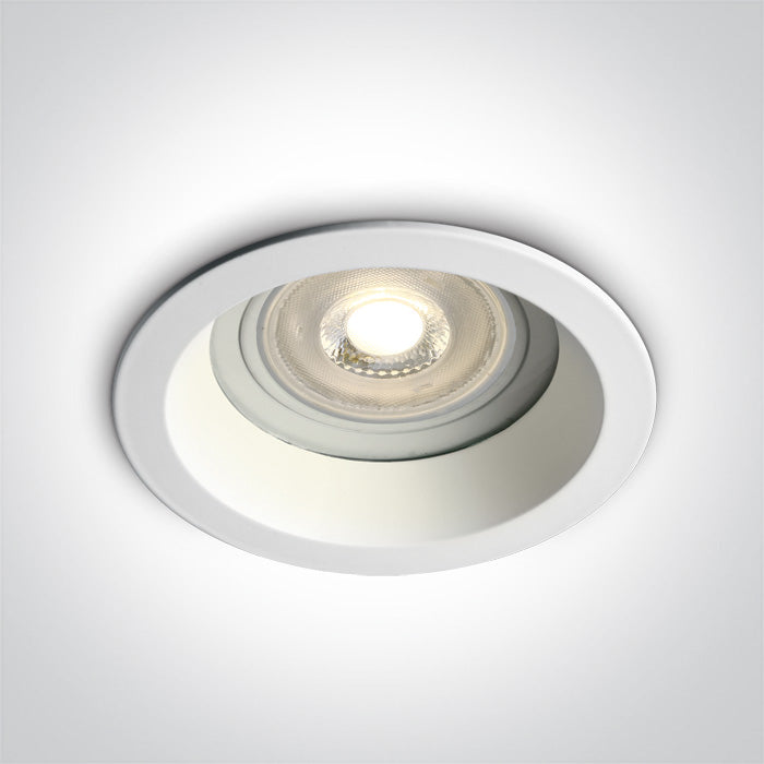 Бял GU10 10W IP65 Dark-Light (задълбочен оптичен конус)