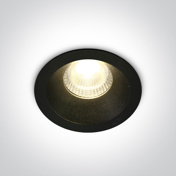 Черен 7W WW (топло бяло) IP20 50° 230V Dark-Light (задълбочен оптичен конус)