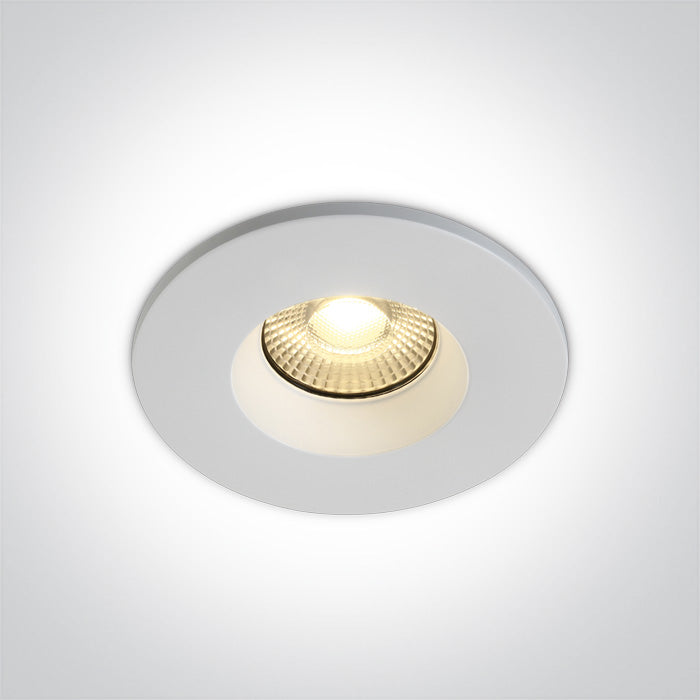 Бял FIRE RATED 7W CCT (регулируем цвят на светлината) IP65 230V С димиране