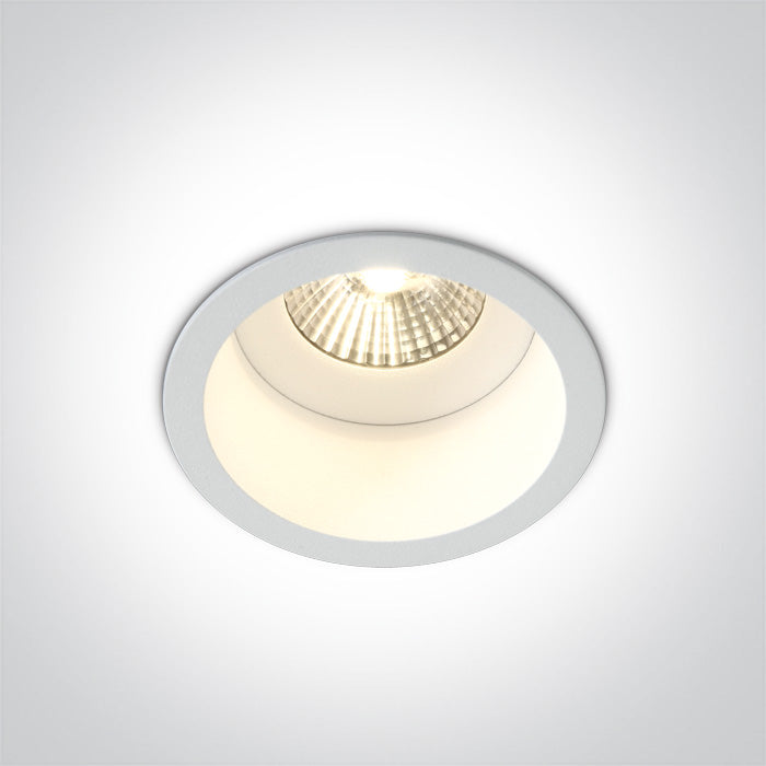 Бял COB 6,5W CCT (регулируем цвят на светлината) Dark-Light (задълбочен оптичен конус) IP54 700mA