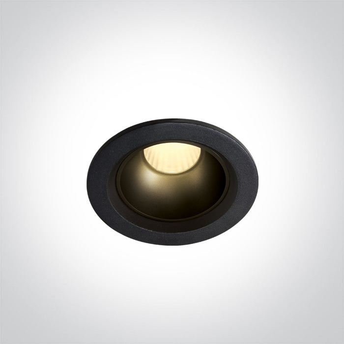 Черен LED 7W WW (топло бяло) IP20 45° 230V Dark-Light (задълбочен оптичен конус)