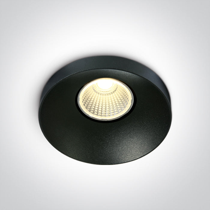 Черен LED 8W WW (топло бяло) 60° IP20 230V
