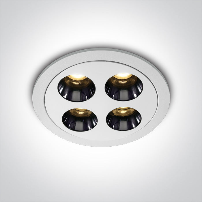 Бял Вградено LED 10W WW (топло бяло) IP20 38° 230V Dark-Light (задълбочен оптичен конус)