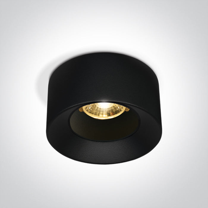 Черен LED 12W 38° WW (топло бяло) 230V