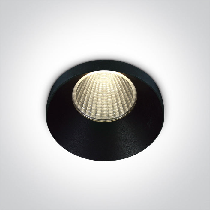 Черен LED 12W WW (топло бяло) 38° IP20 700mA Dark-Light (задълбочен оптичен конус)