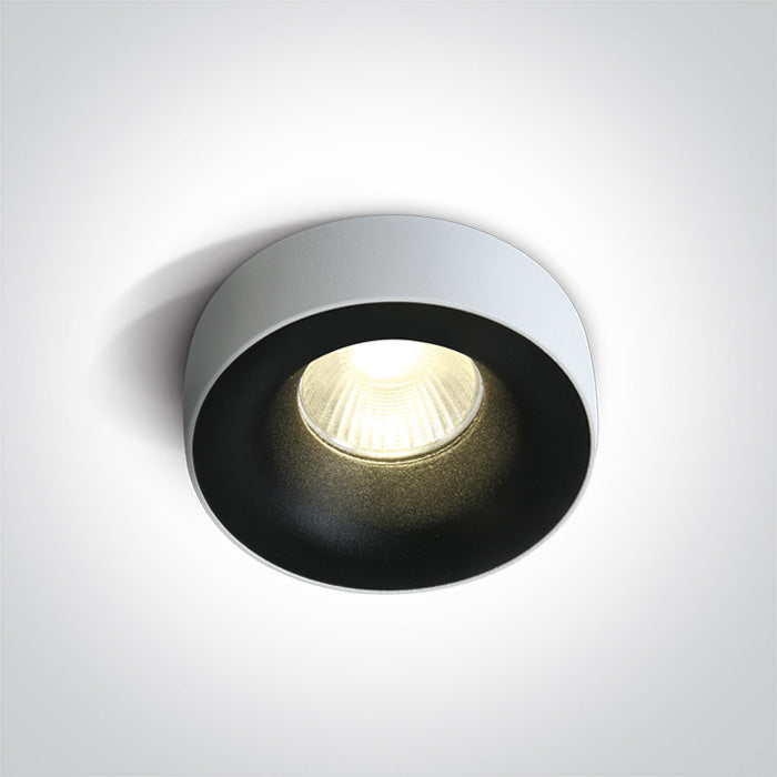 Черен COB 12W WW (топло бяло) 700mA Dark-Light (задълбочен оптичен конус) IP65