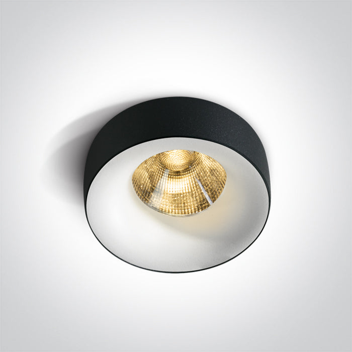 Черен COB 12W WW (топло бяло) 700mA Dark-Light (задълбочен оптичен конус) IP65