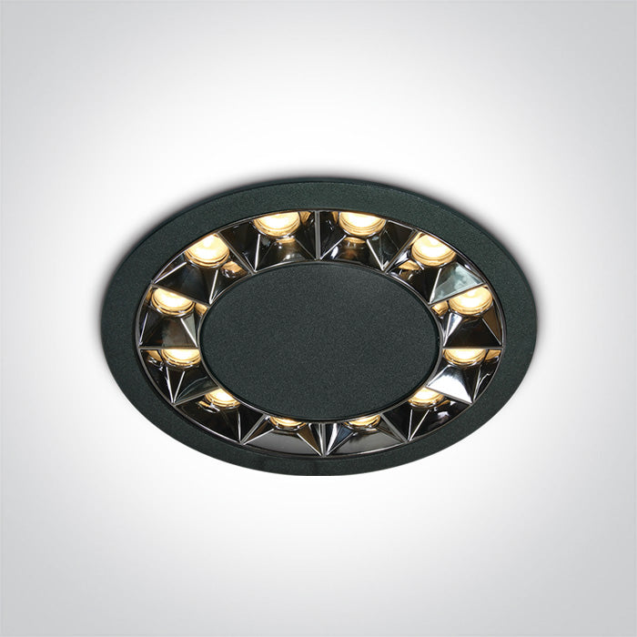 Черен Вградено LED 20W WW (топло бяло) IP20 38° 230V Dark-Light (задълбочен оптичен конус)
