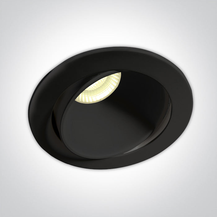 Черен 8W WW (топло бяло) IP54 Регулируем Dark-Light (задълбочен оптичен конус) 230V С димиране