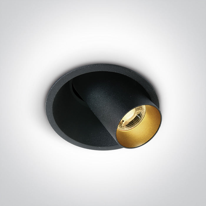 Черен COB 6,5W CCT (регулируем цвят на светлината) 700mA Регулируем Dark-Light (задълбочен оптичен конус)