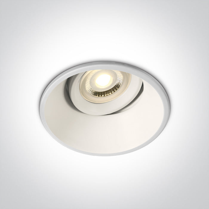 Бял FIRE RATED GU10 10W Dark-Light (задълбочен оптичен конус) IP20