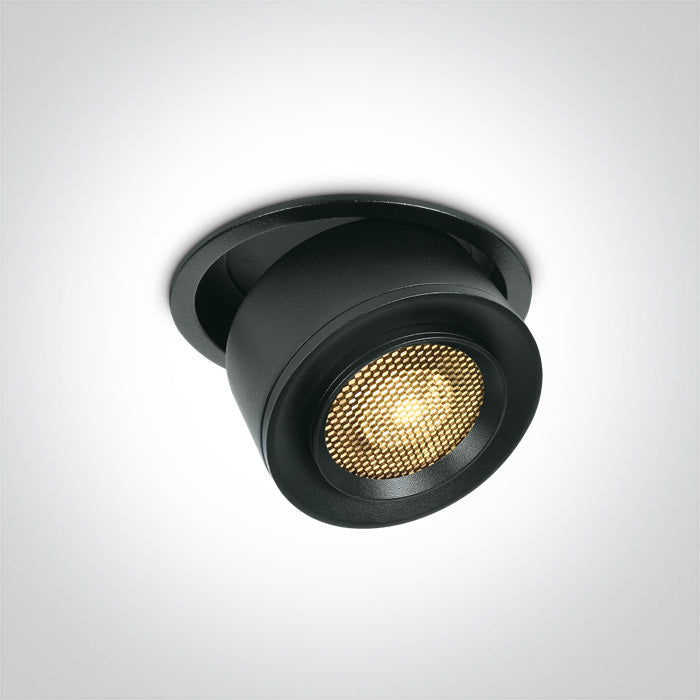 Черен Вградено COB 15W WW (топло бяло) 15-45° 230V HONEYCOMB