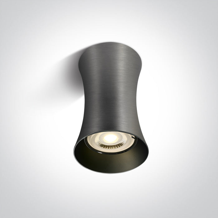METAL Сив GU10 10W 100-240V Dark-Light (задълбочен оптичен конус)
