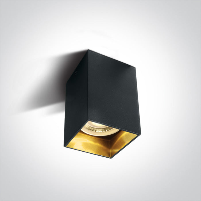 Черен GU10 10W Dark-Light (задълбочен оптичен конус) SQUARE