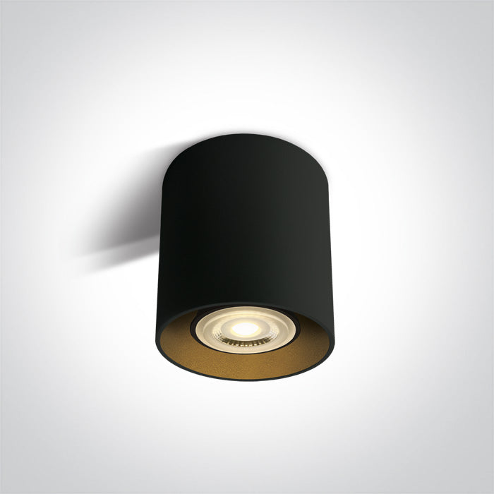 Черен GU10 10W ROUND 100-240V