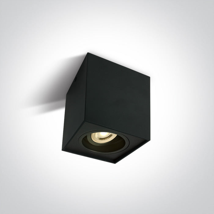 Черен GU10 10W Регулируем КВАДРАТЕН 100-240V