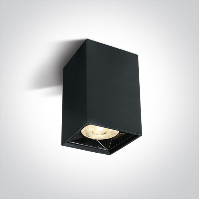 Черен LED 6W WW (топло бяло) 38° IP20 230V