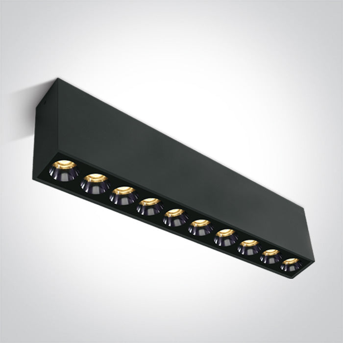Черен LED 24W WW (топло бяло) IP20 38° 230V Dark-Light (задълбочен оптичен конус)