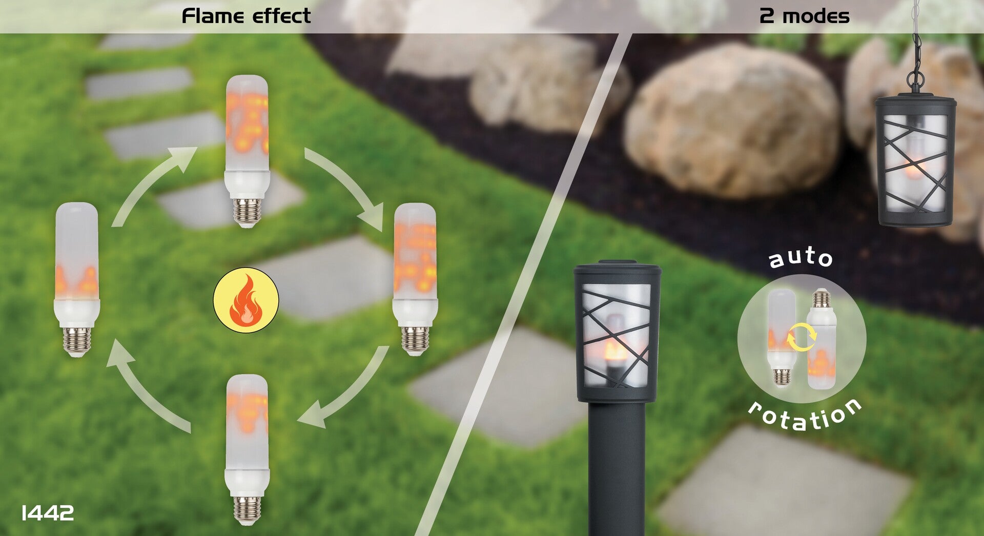 LED 3W "пламък" ефект