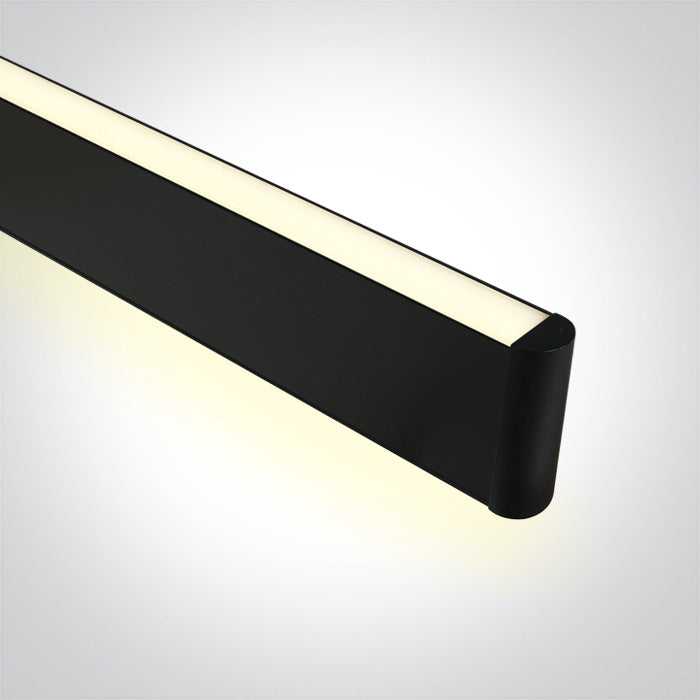 Черен 40W Вградено осветително тяло+UPLIGHT LED WW (топло бяло) 1175 мм 230V