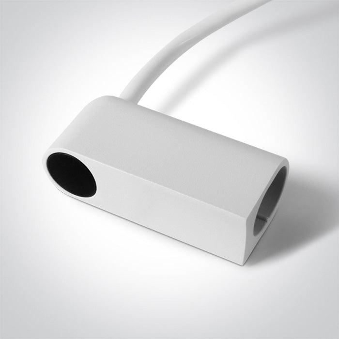 Бял P&P Захранващ блок CABLE Краен капак IP20