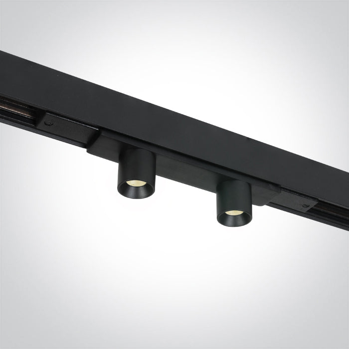 Черен 2x2W WW (топло бяло) 48V IP20 MINI/MIDI