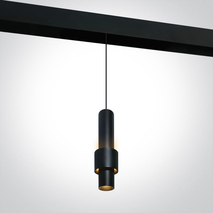 Черен 7W Висящо осветително тяло (пендел) WW (топло бяло) 48V IP20 Dark-Light (задълбочен оптичен конус) MINI/MIDI/MAXI/P&P