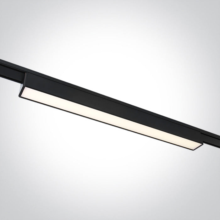 Черен 10W Линеен осветител CCT (регулируем цвят на светлината) 48V IP20 FLAT MAGNETIC
