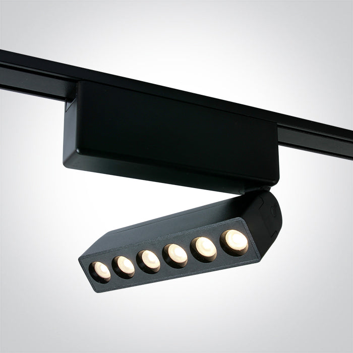 Черен 6W CCT (регулируем цвят на светлината) 48V IP20 Регулируем FLAT MAGNETIC