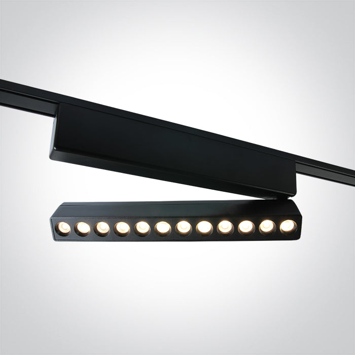 Черен 12W CCT (регулируем цвят на светлината) 48V IP20 Регулируем FLAT MAGNETIC