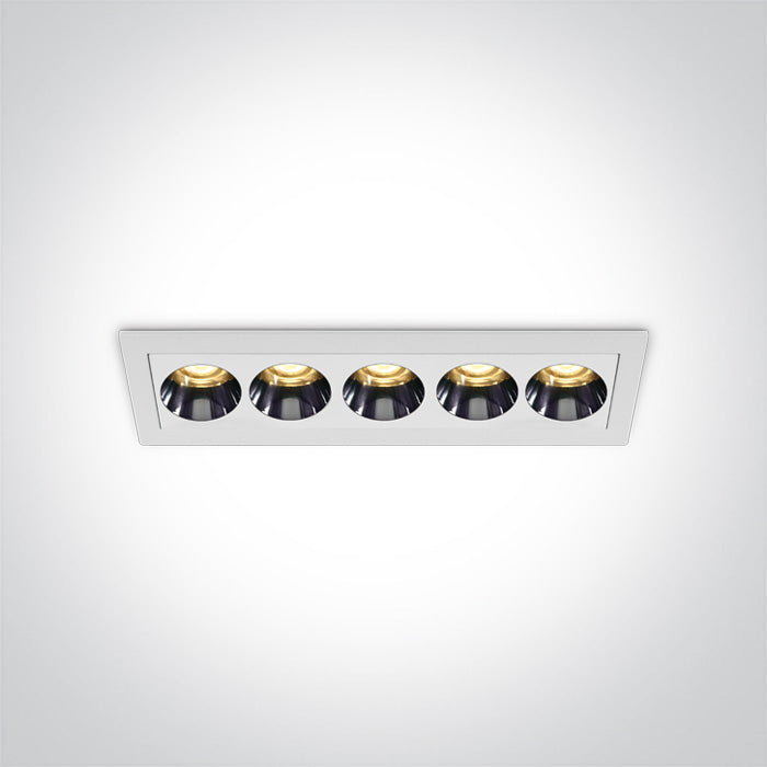 Бял Вградено LED 12W WW (топло бяло) IP20 38° 230V Dark-Light (задълбочен оптичен конус)