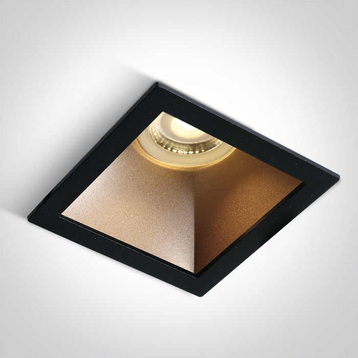 Черен GU10 10W Месинг REFLECTOR Dark-Light (задълбочен оптичен конус)