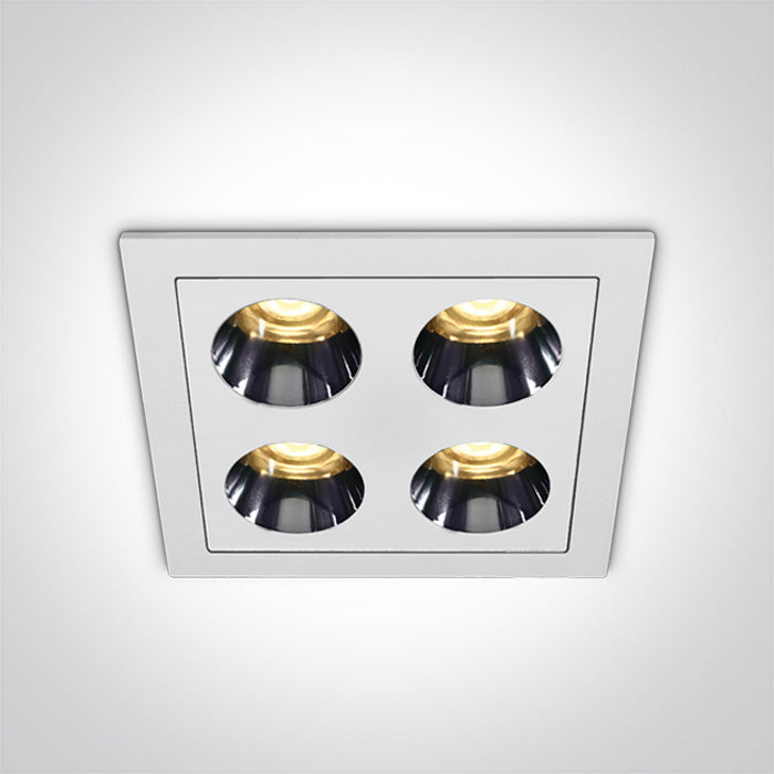 Бял Вградено LED 10W WW (топло бяло) IP20 38° 230V Dark-Light (задълбочен оптичен конус)