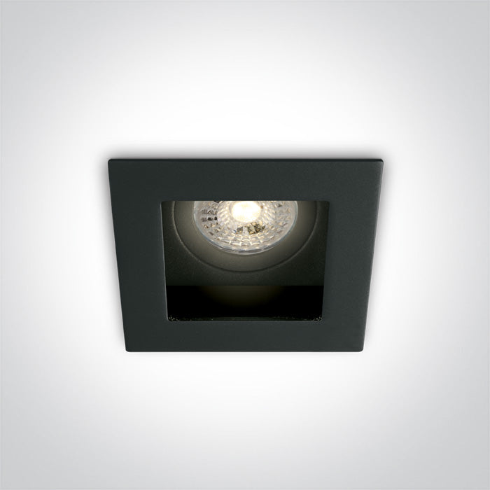 Черен Регулируем GU10 10W Dark-Light (задълбочен оптичен конус)