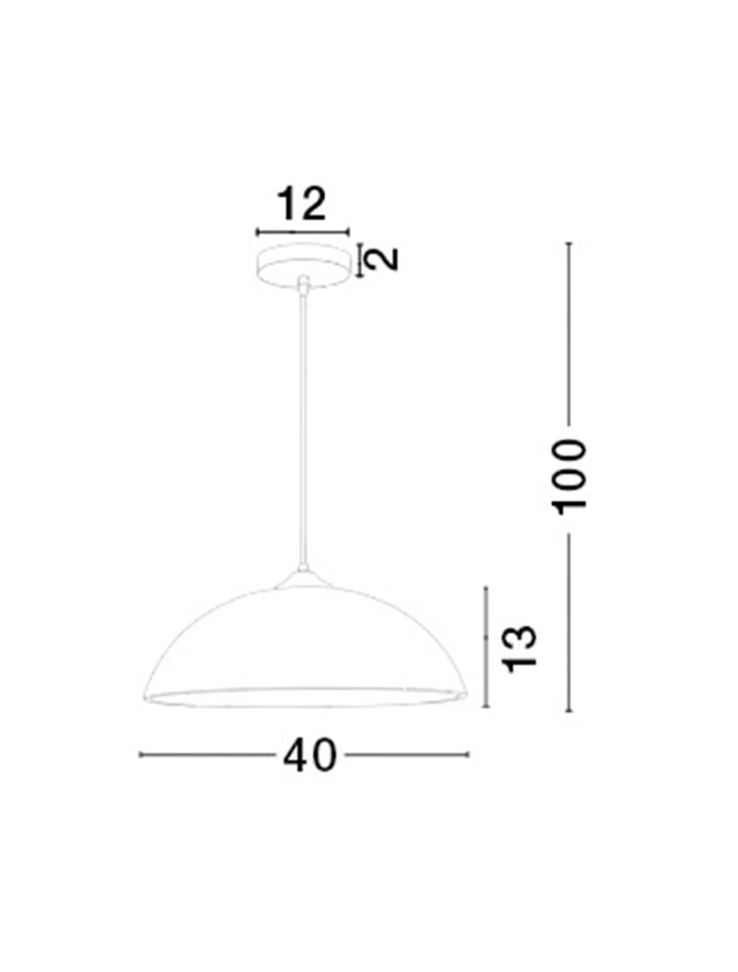 Висящо осветително тяло (пендел) VINCA 1x12W E27 Хром метал и бяло стъкло с техника