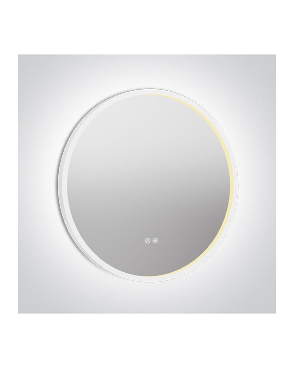 Бял ROUND MIRROR 20W CCT (регулируем цвят на светлината) IP44 230V С димиране