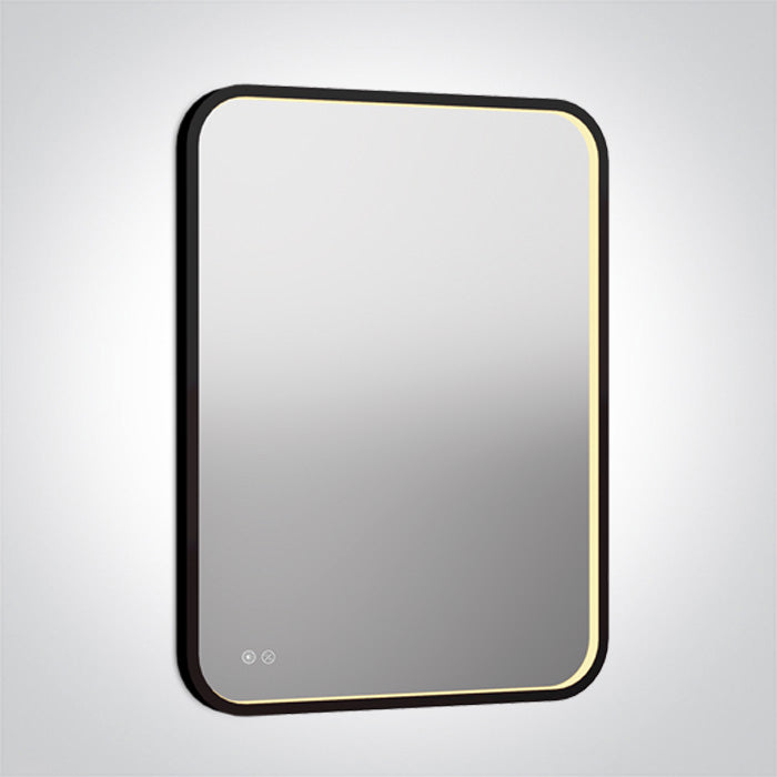Черен RECTANGULAR MIRROR 20W CCT (регулируем цвят на светлината) IP44 230V С димиране