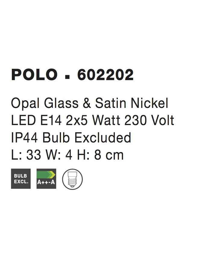 Висящо осветително тяло (пендел) POLO LED E14 10W Сатен никел опалово стъкло