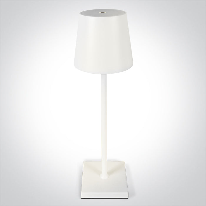 Бял 3,5W WW (топло бяло) TABLE Лампа RECHARGEABLE USB SOCKET IP54 С димиране