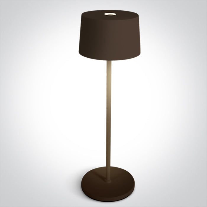 BROWN 3,3W WW (топло бяло) TABLE Лампа RECHARGEABLE USB IP65 С димиране