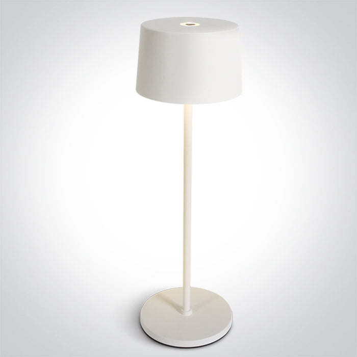 Бял 3,3W WW (топло бяло) TABLE Лампа RECHARGEABLE USB IP65 С димиране