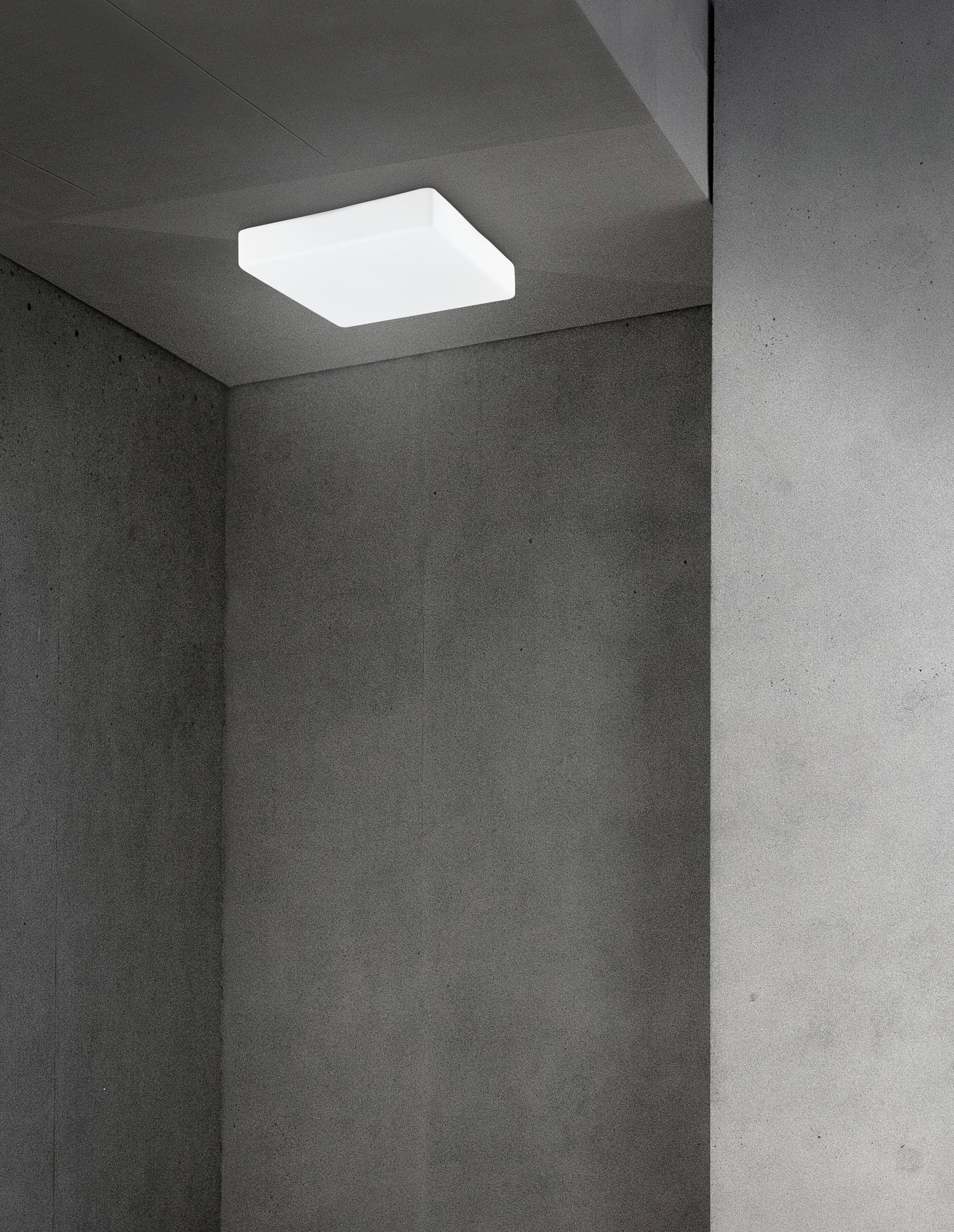 Висящо осветително тяло (пендел) CUBE LED E27 12W Бяло опалово стъкло бял метал
