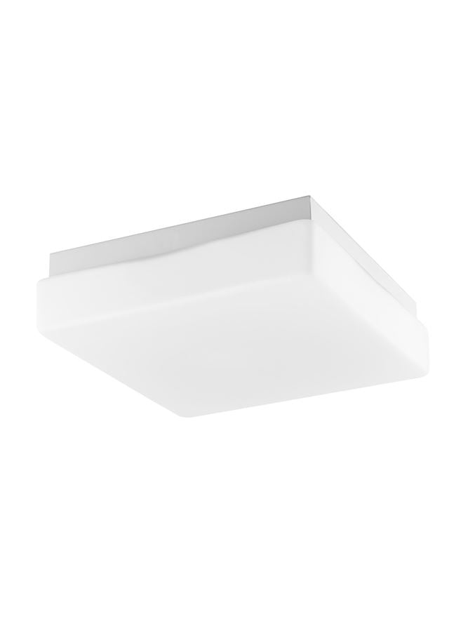 Висящо осветително тяло (пендел) CUBE LED E27 12W Бяло опалово стъкло бял метал