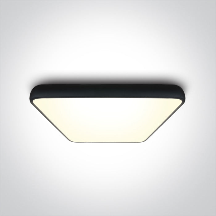 Черен SQUARE Плафон LED 62W WW (топло бяло) IP20 230V