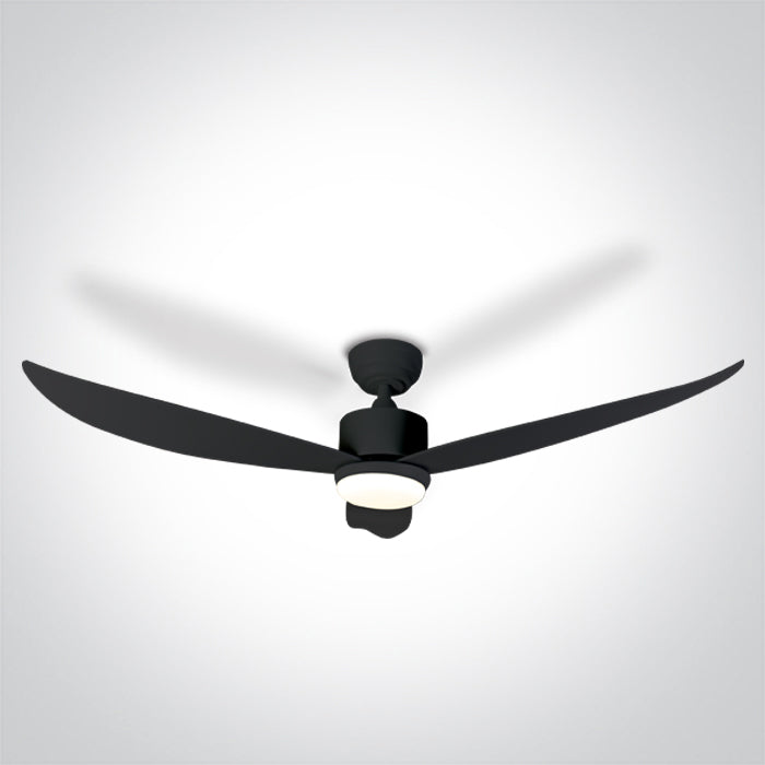 Черен ABS ROD Вентилатор 35W LED 22W CCT (регулируем цвят на светлината) IP20 230V