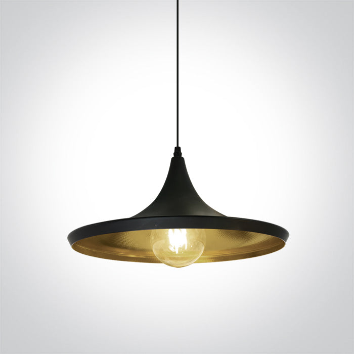 Черен E27 12W Месинг REFLECTOR
