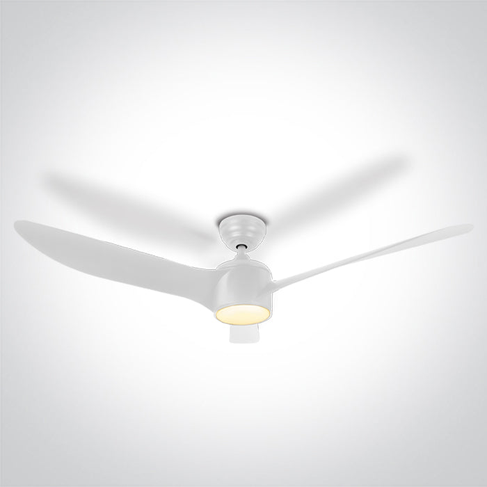 Бял ABS ROD Вентилатор 40W LED 22W CCT (регулируем цвят на светлината) IP20 230V