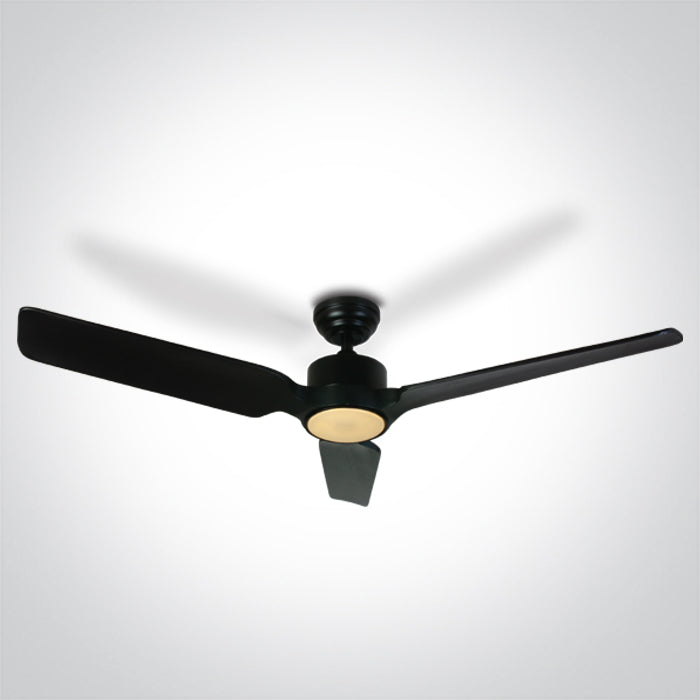 Черен WOOD Черен ROD Вентилатор 35W LED 22W CCT (регулируем цвят на светлината) IP20 230V